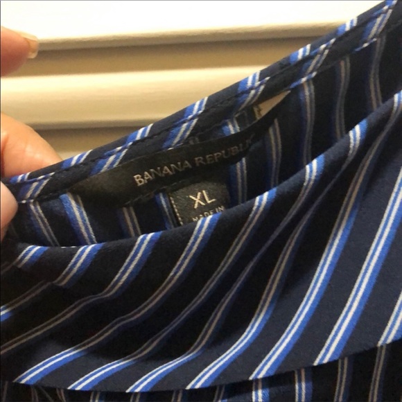 NWT Banana Republic XL blue stripe tank - Picture 4 of 6